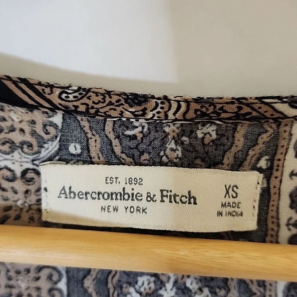 Abercombrie & Fitch Brown,‎ Black, and Cream Maxi Dress size XS